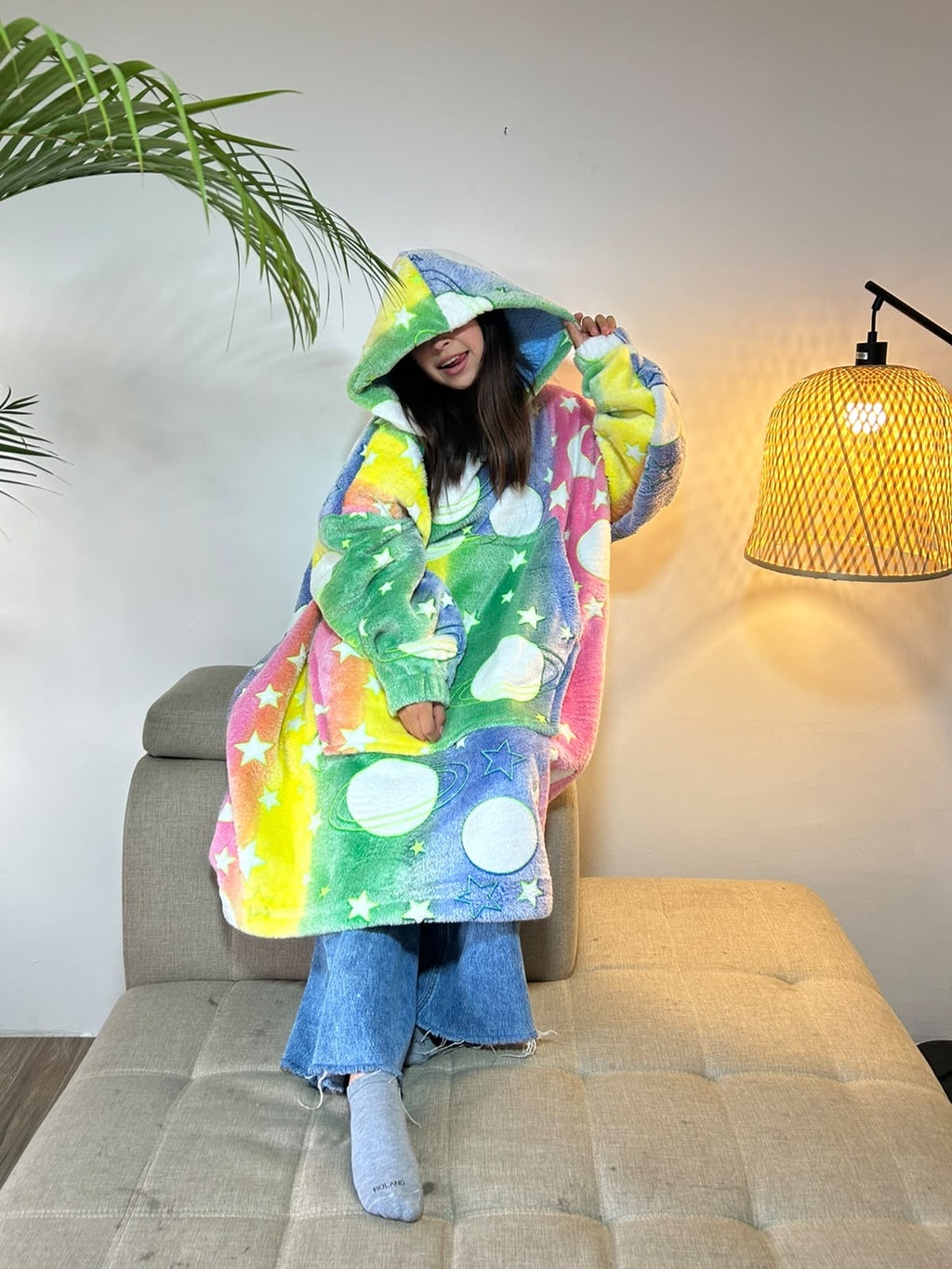 BLANKET COAT DOBLE ARCOÍRIS