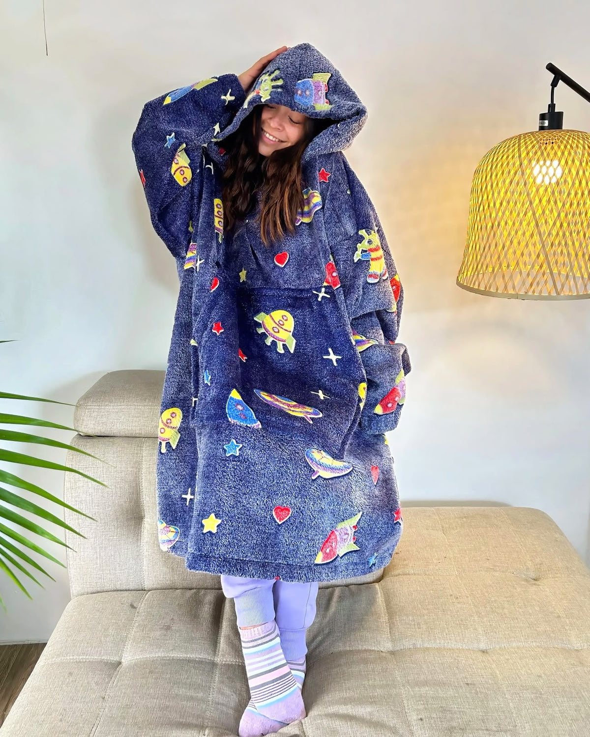 BLANKET COAT DOBLE LUMINOSO MARCIANOS