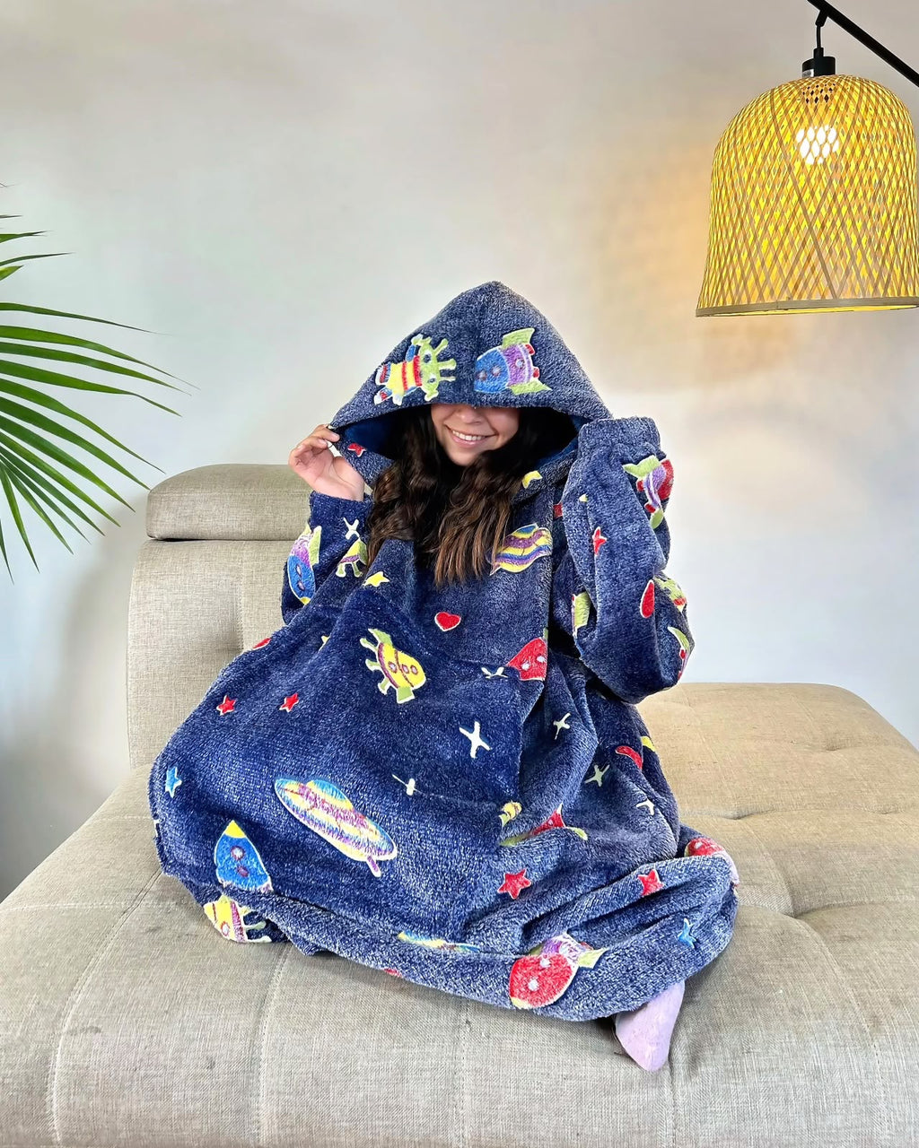 BLANKET COAT DOBLE LUMINOSO MARCIANOS