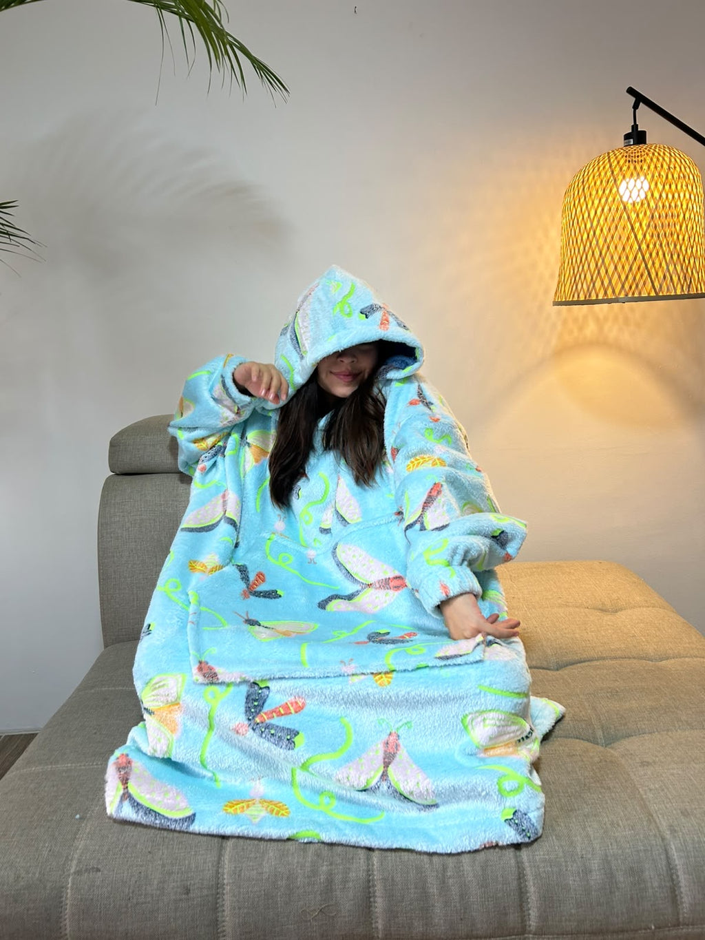 BLANKET COAT DOBLE LUMINOSO MARIPOSAS