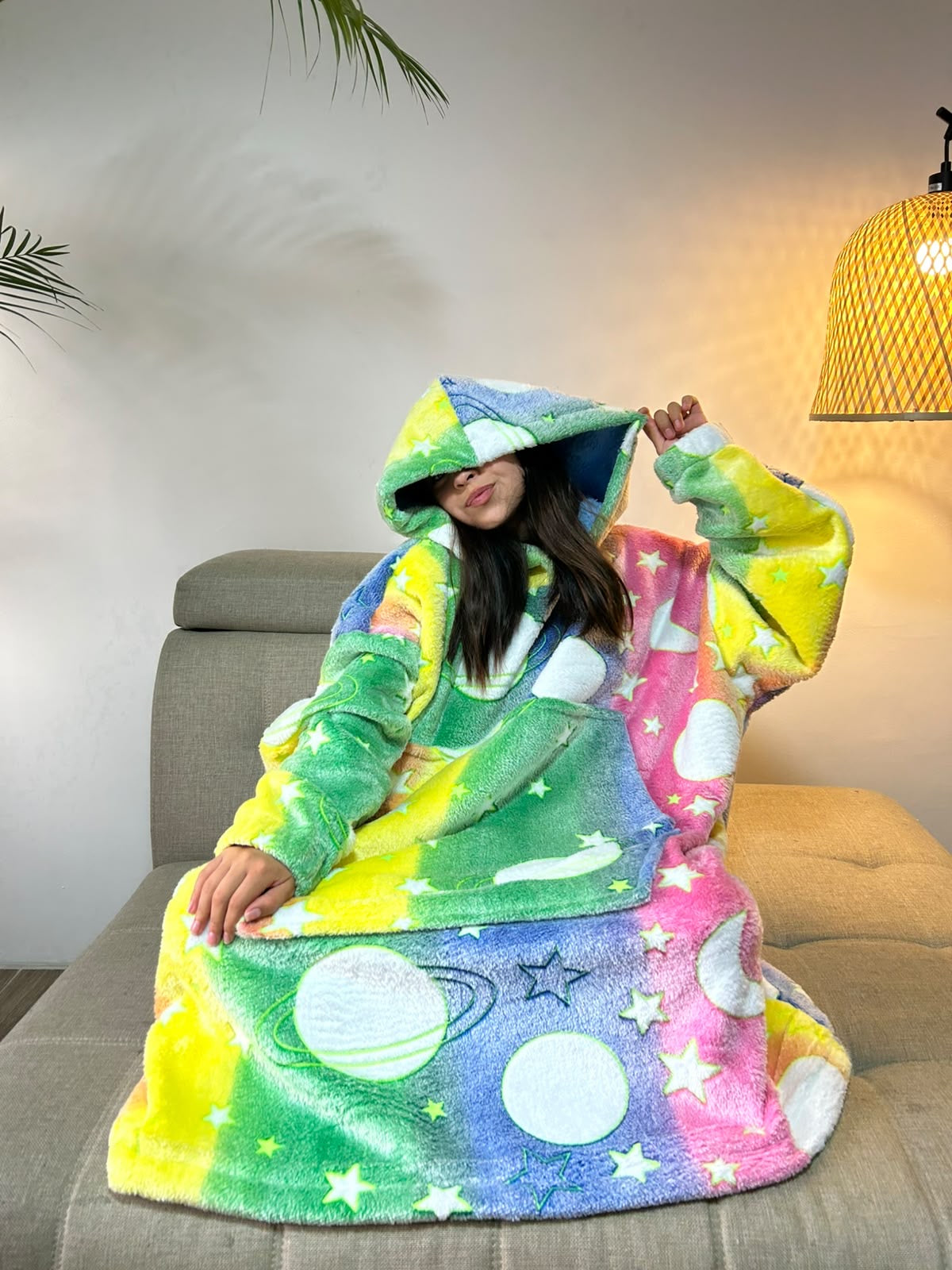 BLANKET COAT DOBLE ARCOÍRIS