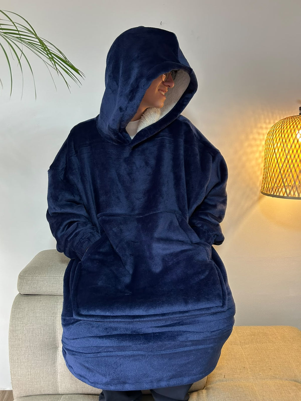 BLANKET COAT DOBLE AZUL MARINO