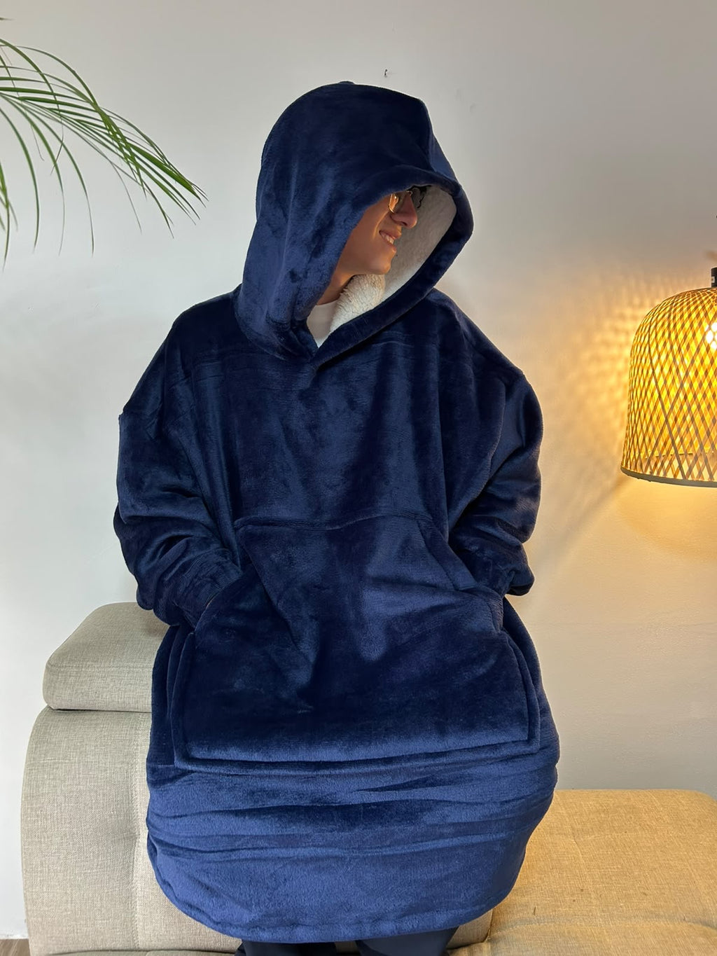 BLANKET COAT DOBLE AZUL MARINO