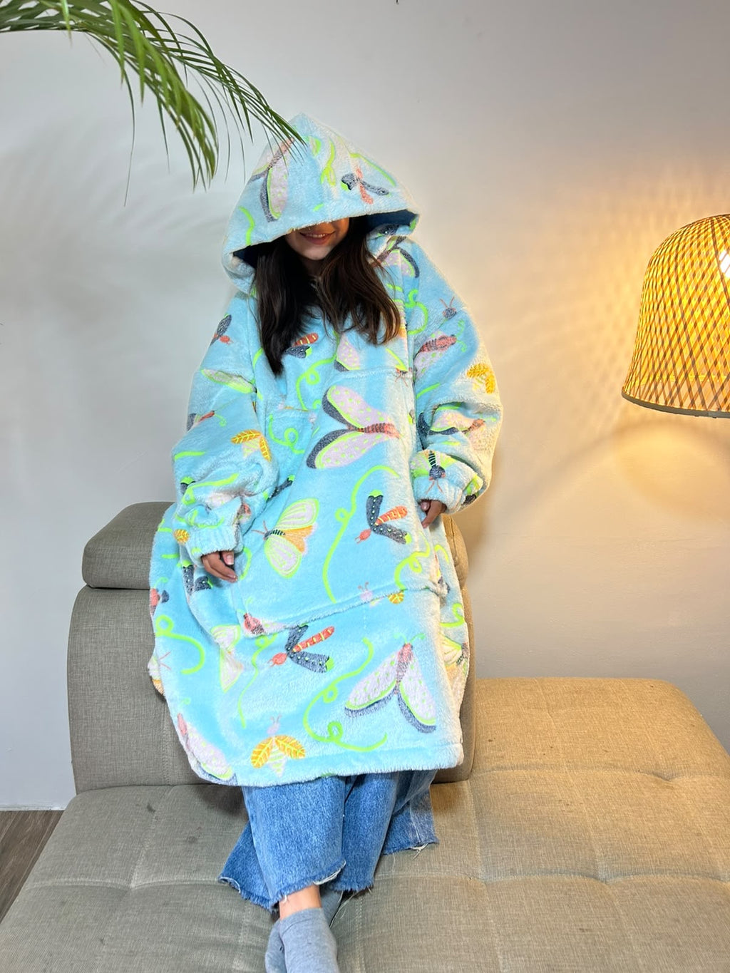 BLANKET COAT DOBLE LUMINOSO MARIPOSAS