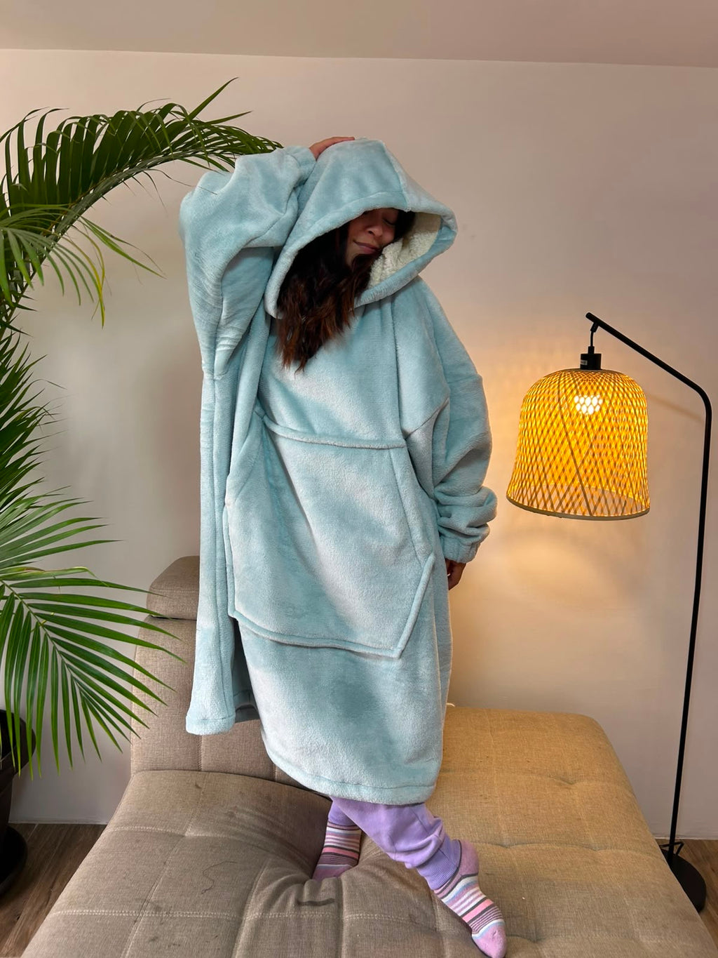 BLANKET COAT DOBLE AZUL GLACIAR