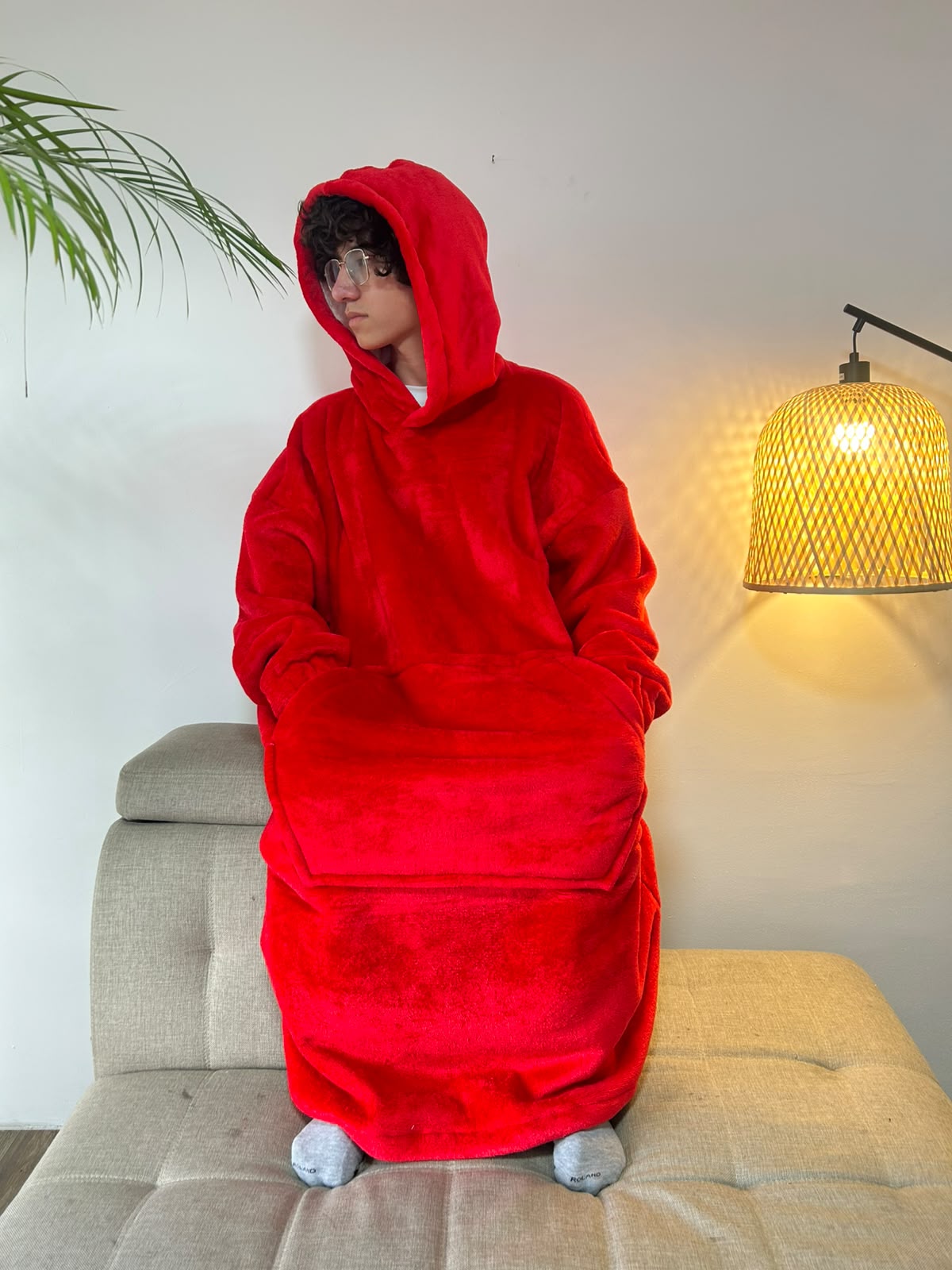 BLANKET COAT DOBLE ROJO