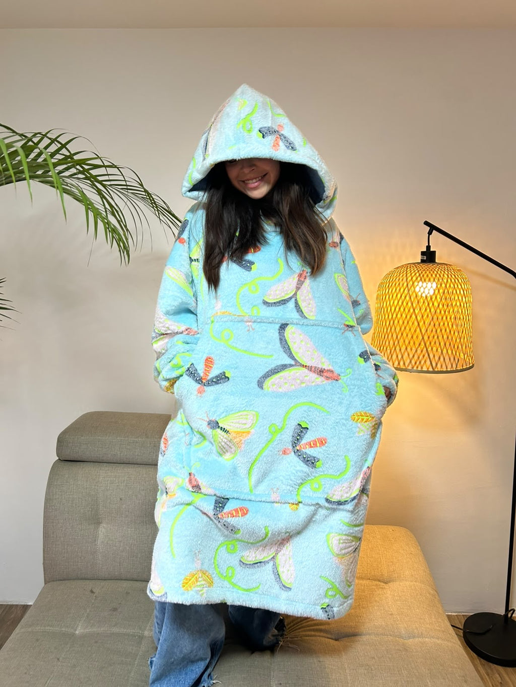 BLANKET COAT DOBLE LUMINOSO MARIPOSAS