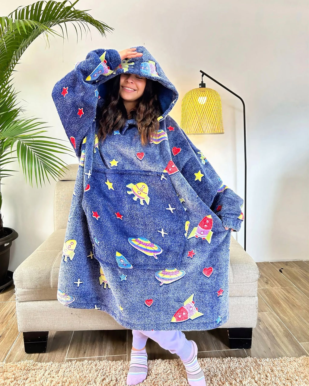 BLANKET COAT DOBLE LUMINOSO MARCIANOS