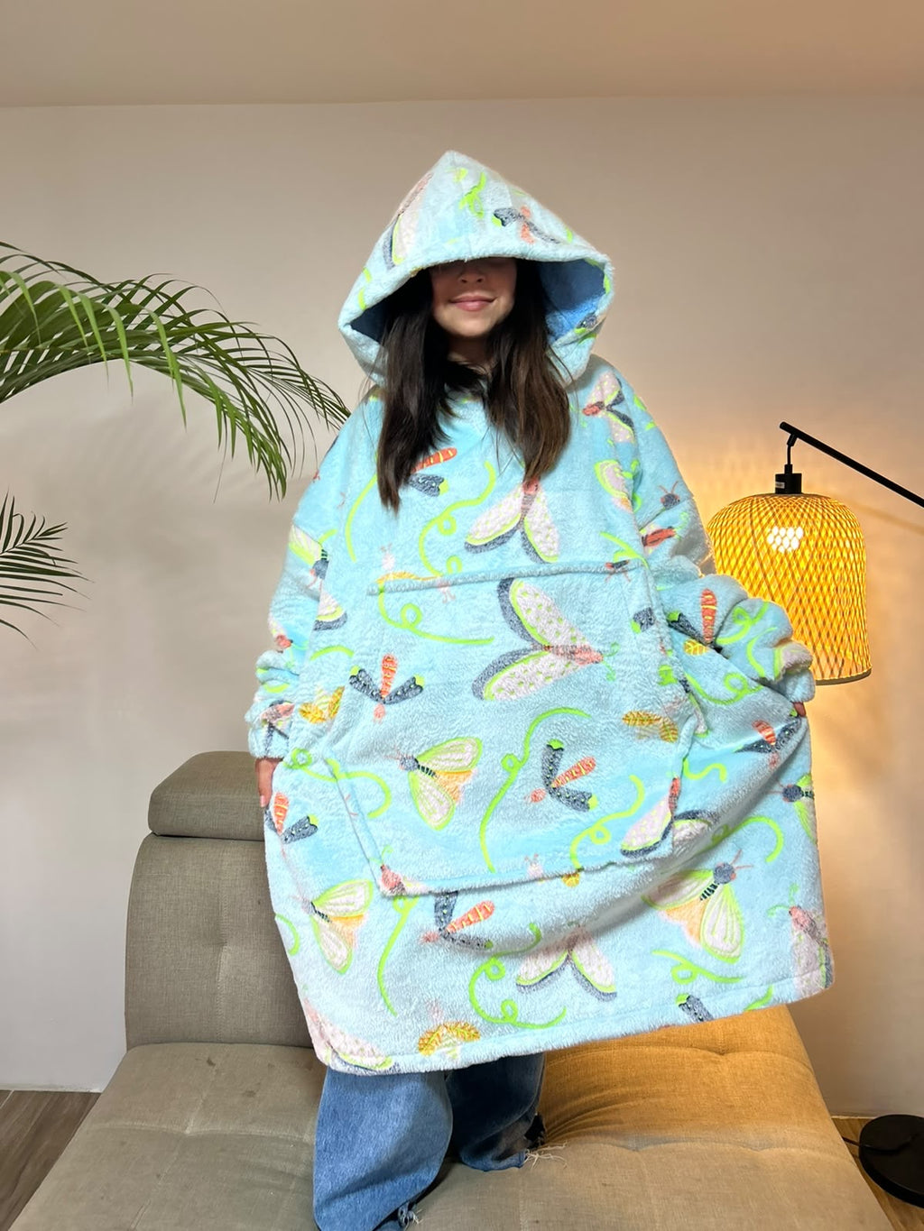 BLANKET COAT DOBLE LUMINOSO MARIPOSAS