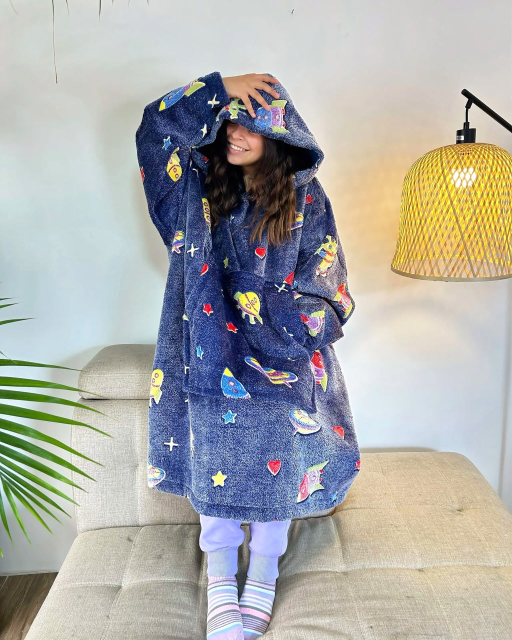 BLANKET COAT DOBLE LUMINOSO MARCIANOS
