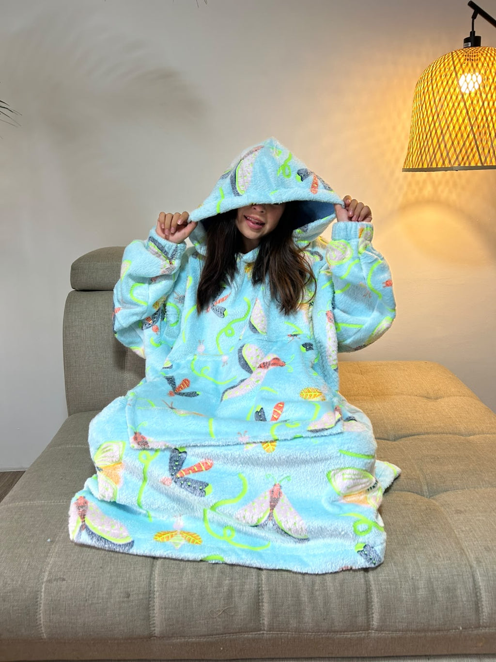 BLANKET COAT DOBLE LUMINOSO MARIPOSAS