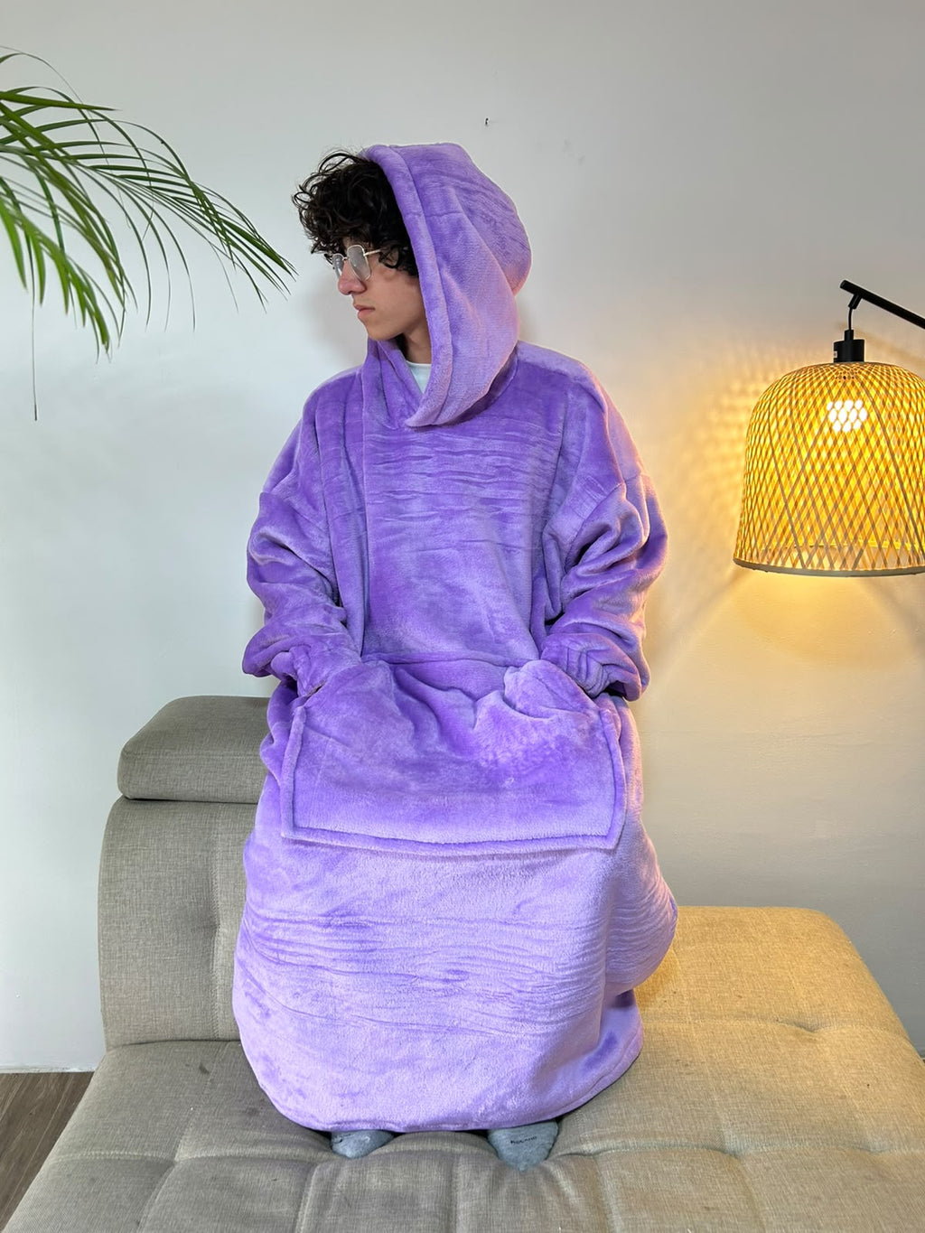 BLANKET COAT DOBLE LILA