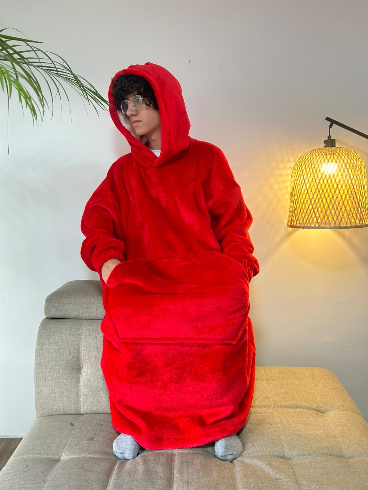 BLANKET COAT DOBLE ROJO