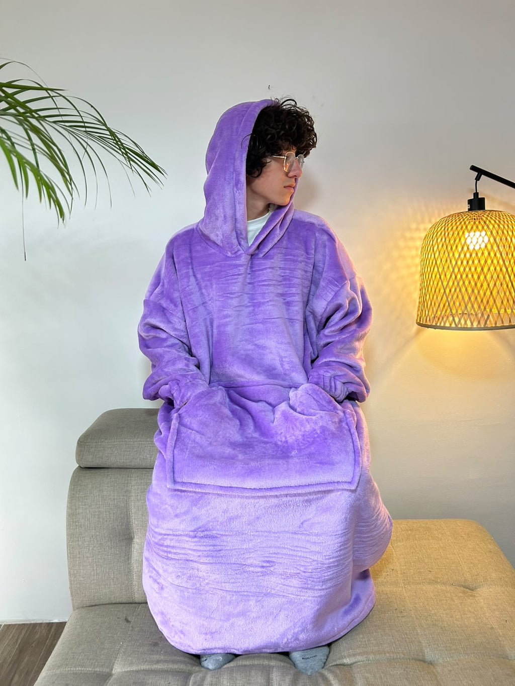 BLANKET COAT DOBLE LILA