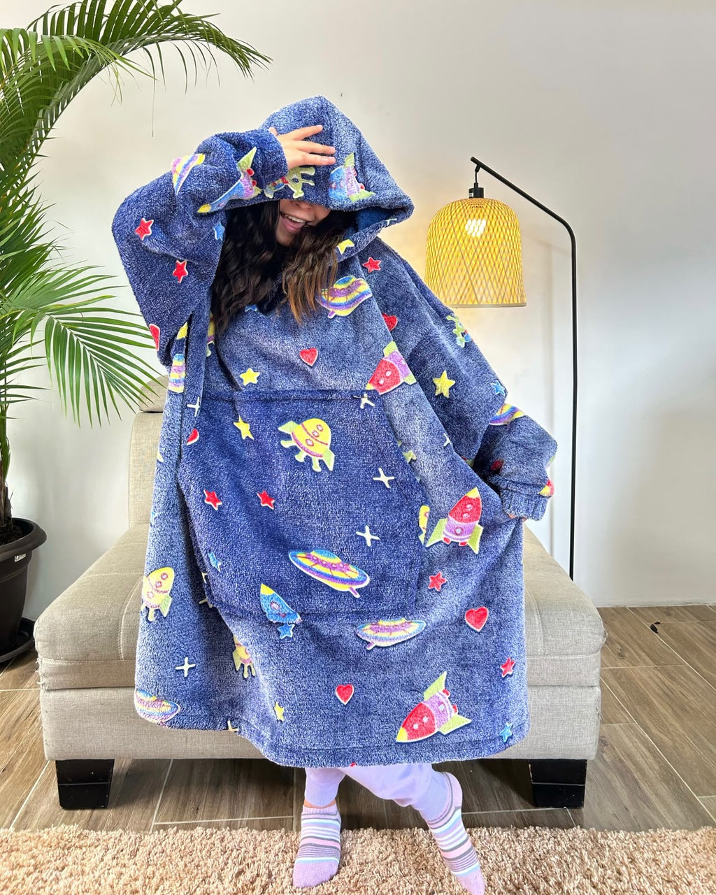 BLANKET COAT DOBLE LUMINOSO MARCIANOS