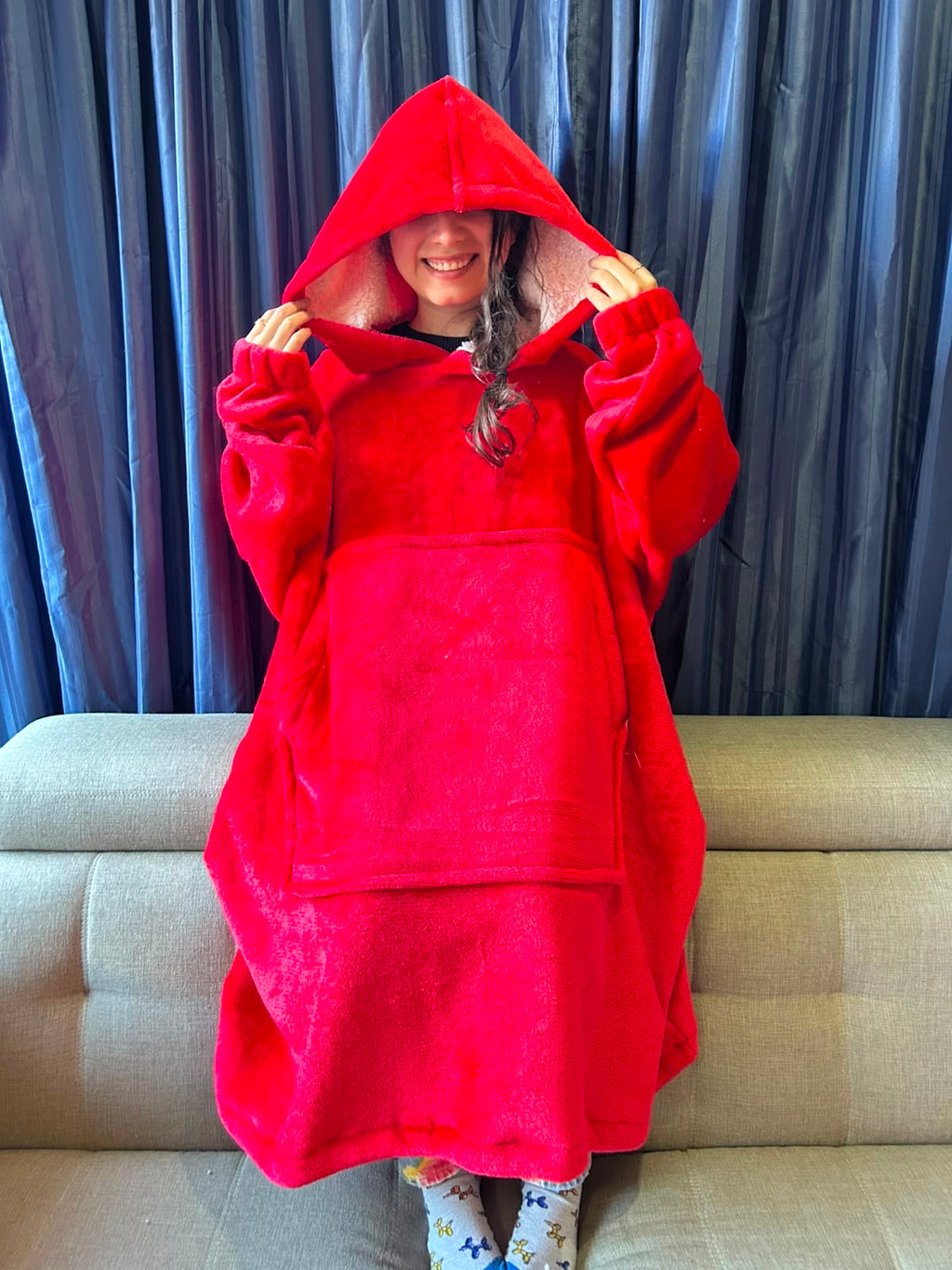 BLANKET COAT DOBLE ROJO