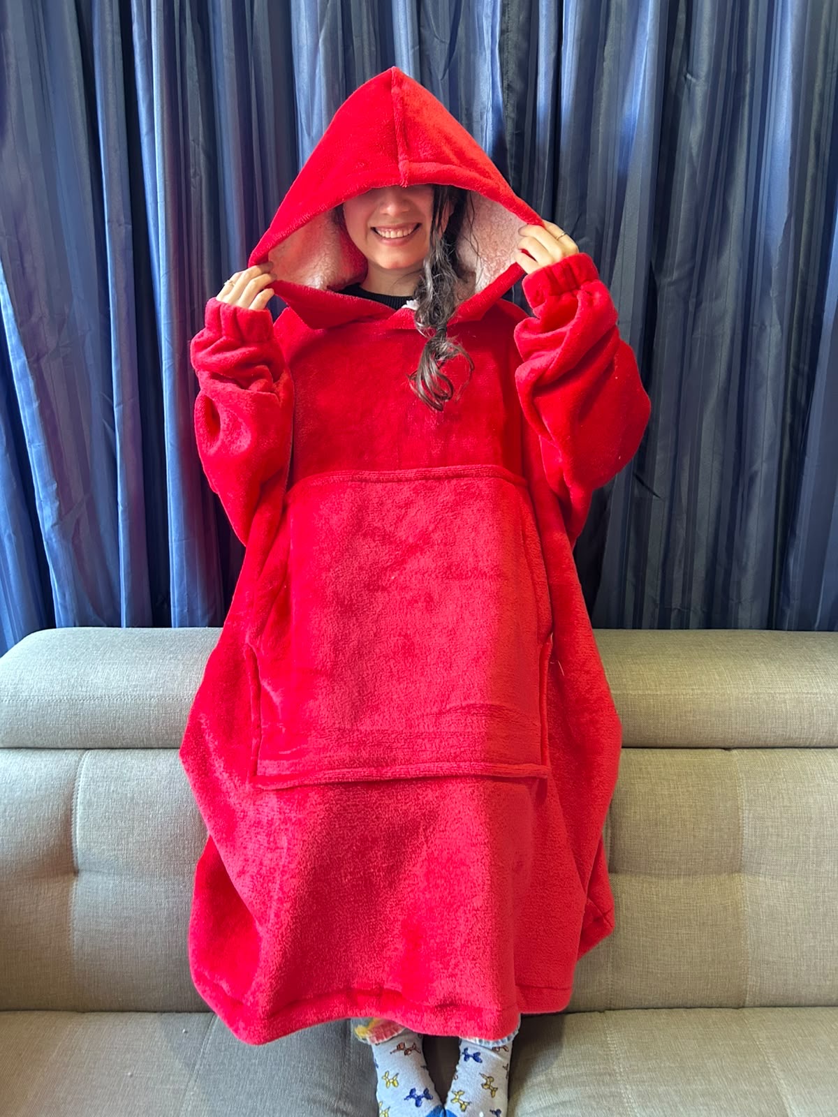 BLANKET COAT DOBLE ROJO
