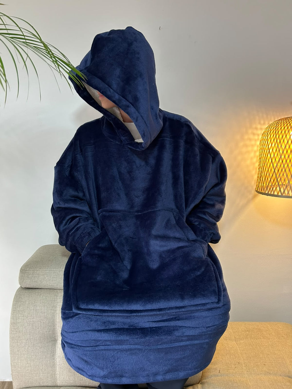 BLANKET COAT DOBLE AZUL MARINO