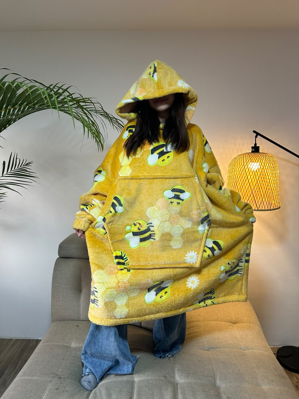 BLANKET COAT DOBLE LUMINOSO ABEJITAS