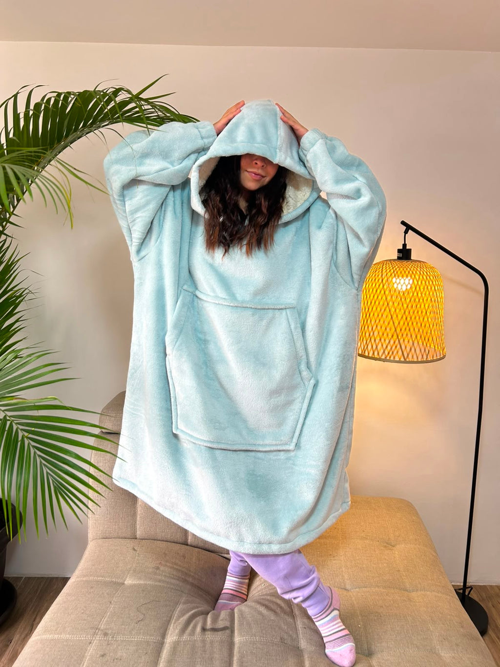 BLANKET COAT DOBLE AZUL GLACIAR