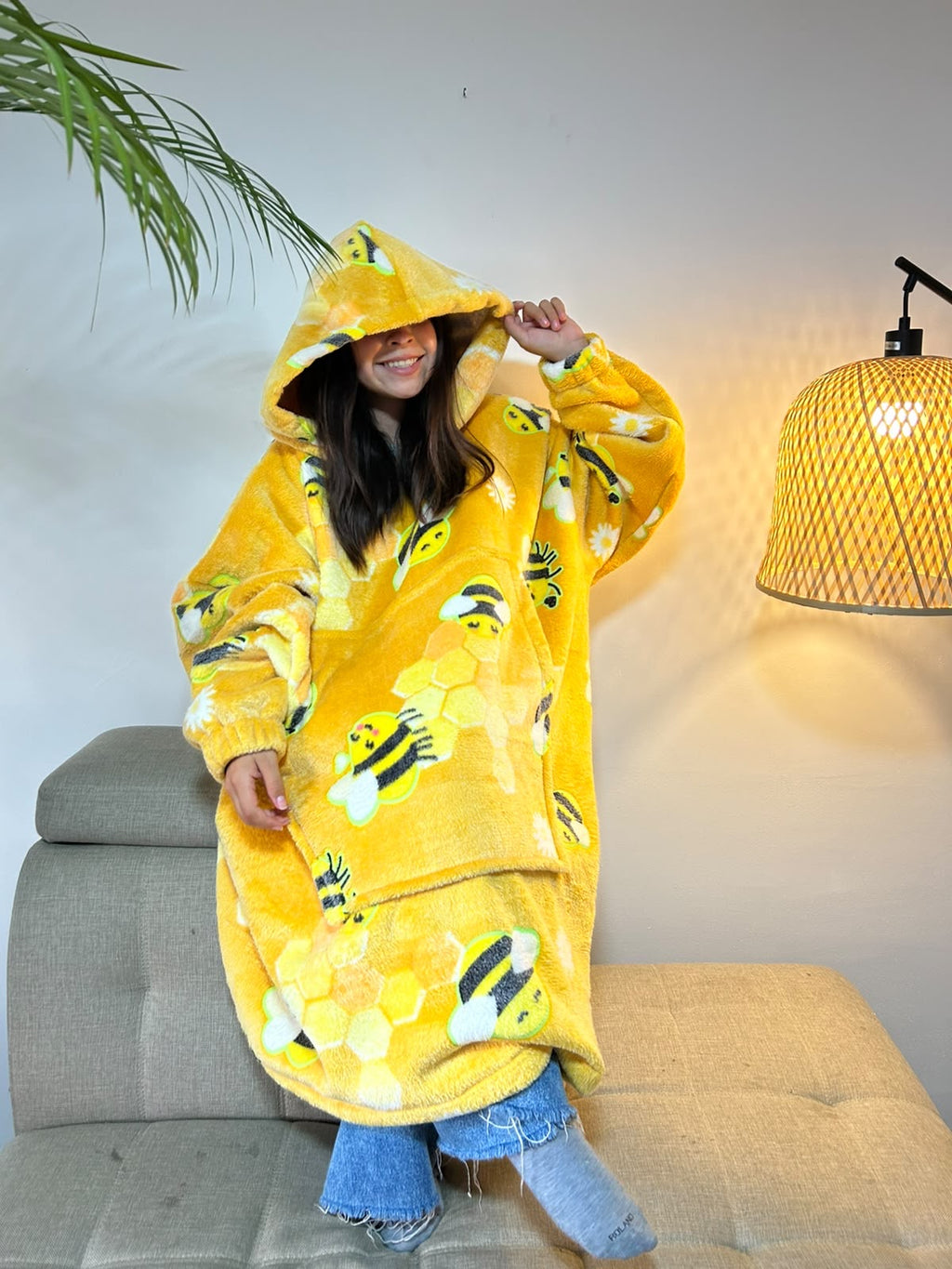 BLANKET COAT DOBLE LUMINOSO ABEJITAS