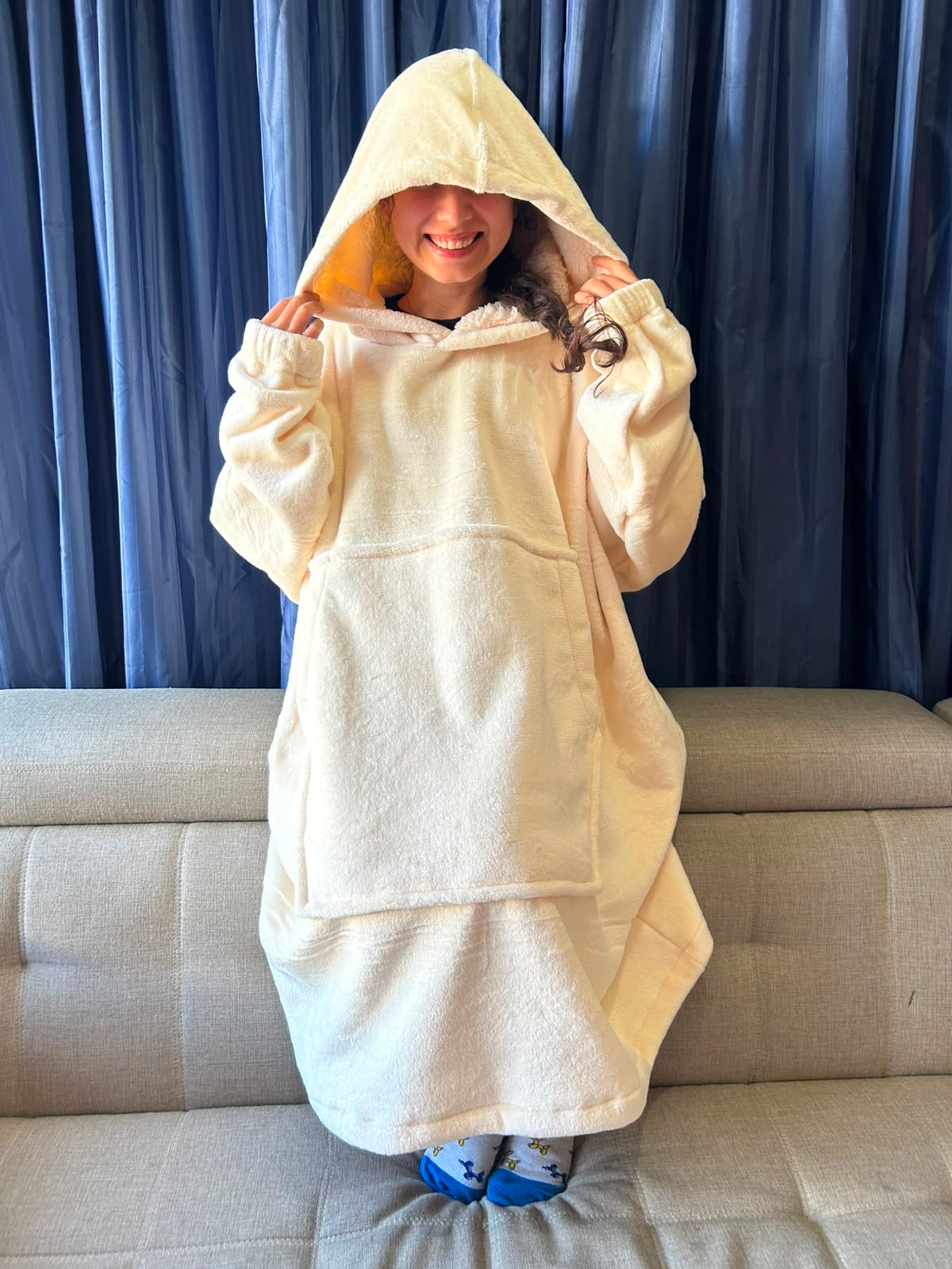 BLANKET COAT DOBLE VAINILLA