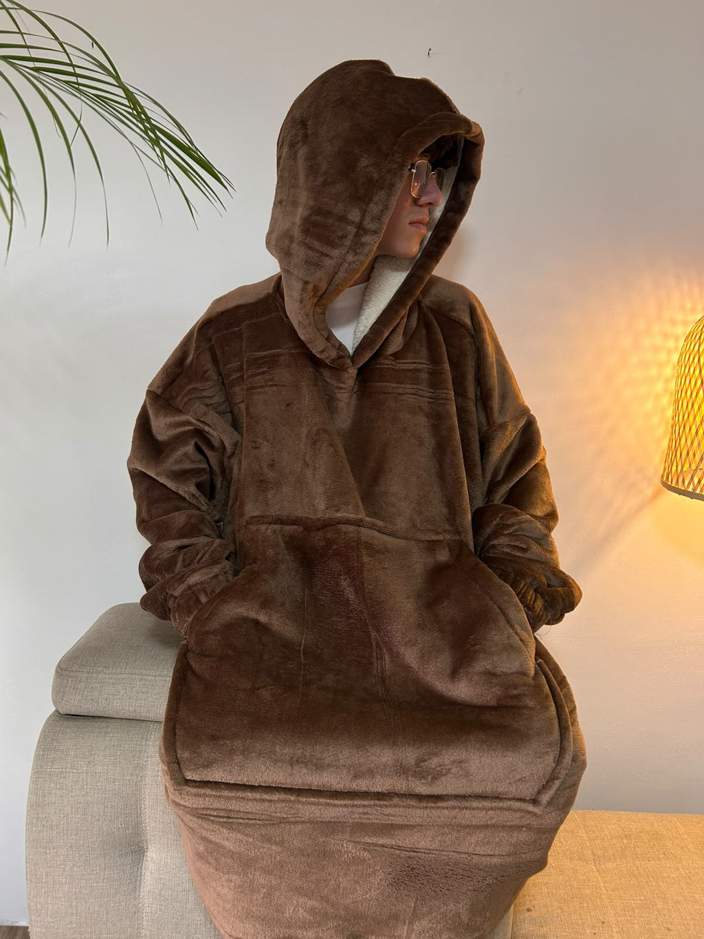 BLANKET COAT DOBLE CHOCOLATE
