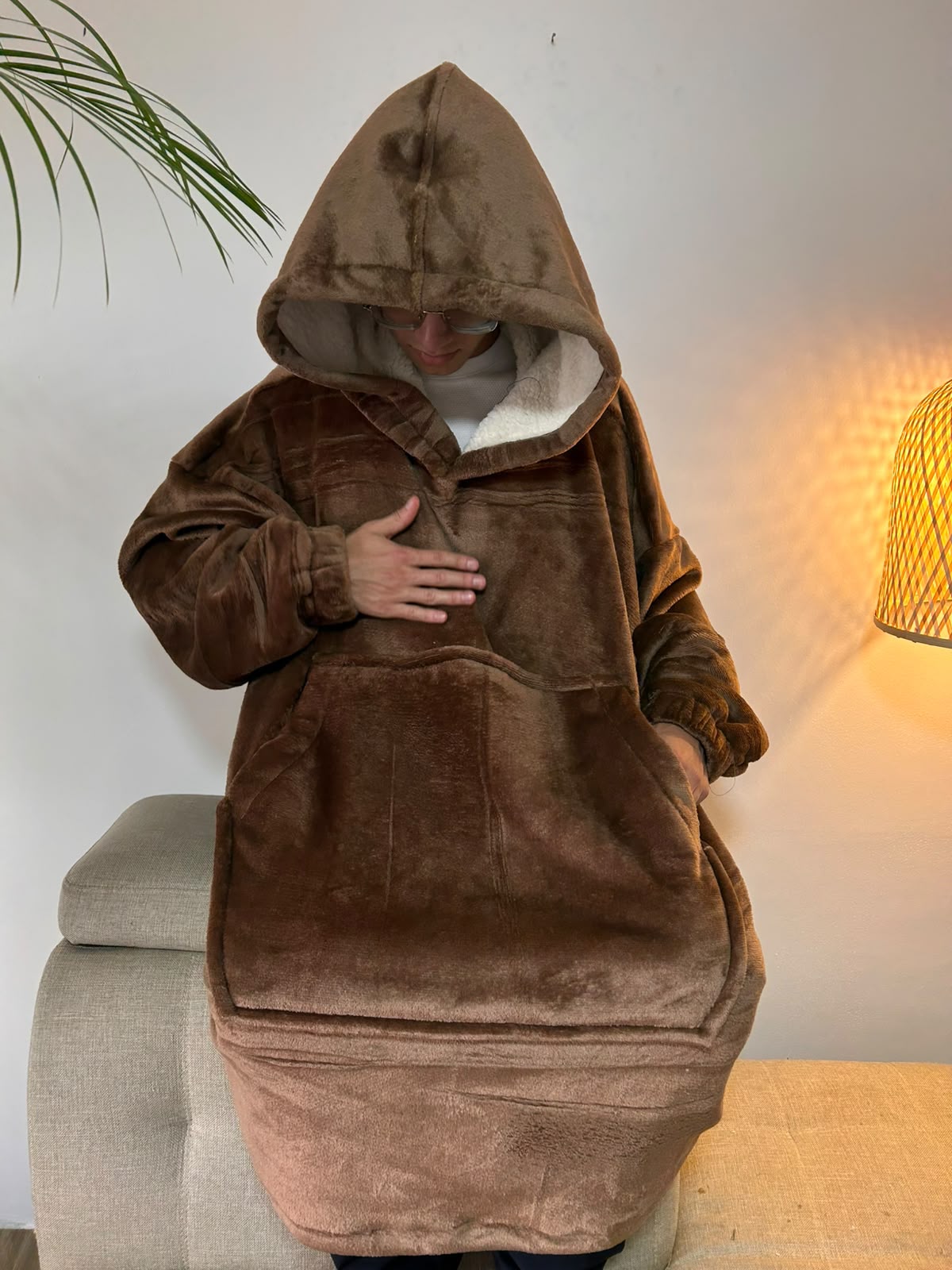 BLANKET COAT DOBLE CHOCOLATE