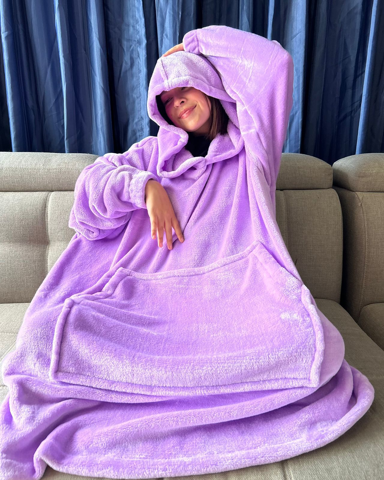 BLANKET COAT LILA