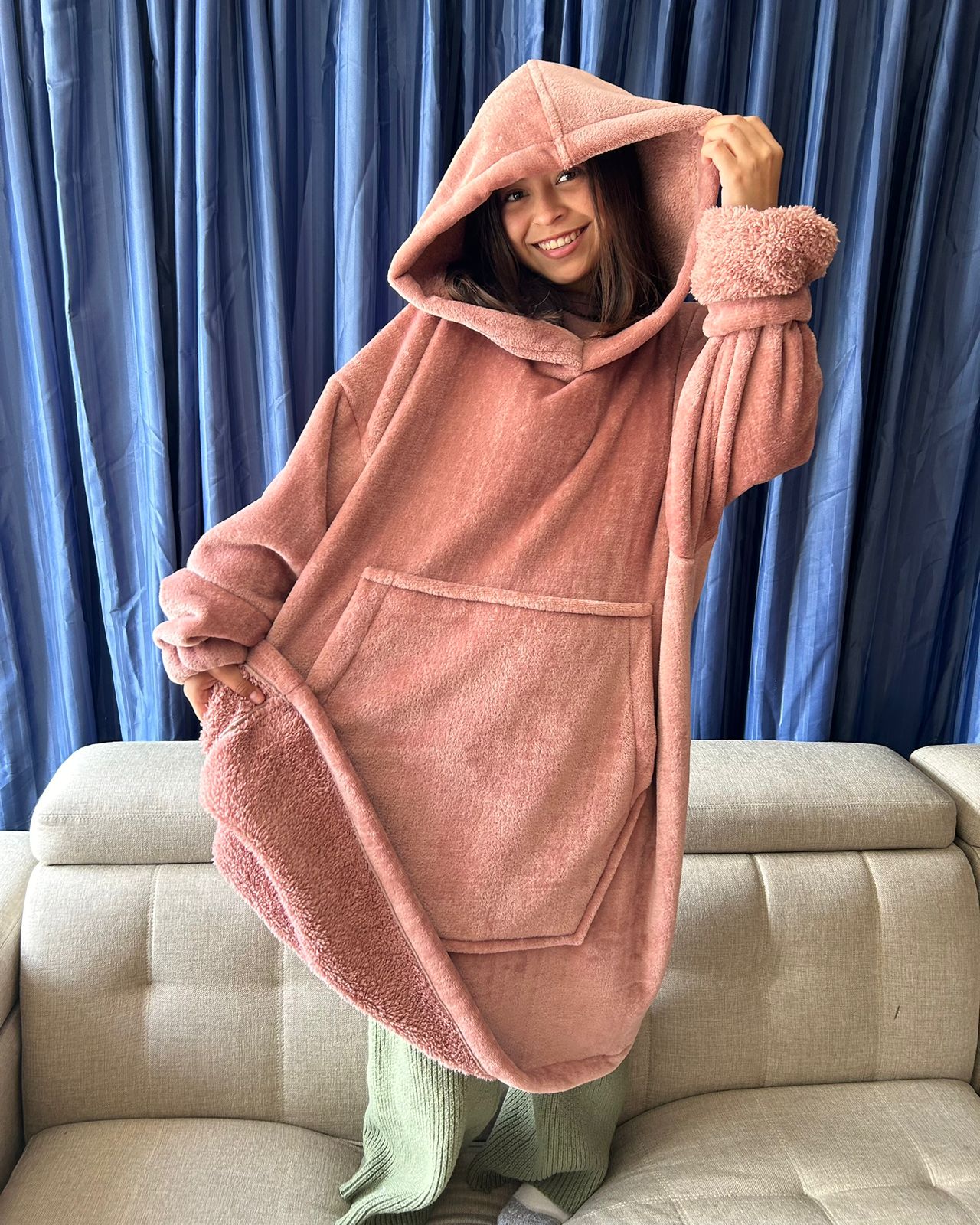 BLANKET COAT DOBLE PALO DE ROSA