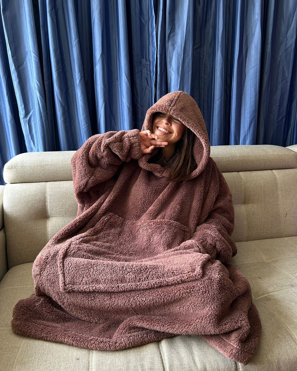 BLANKET COAT TEDDY CAFÉ