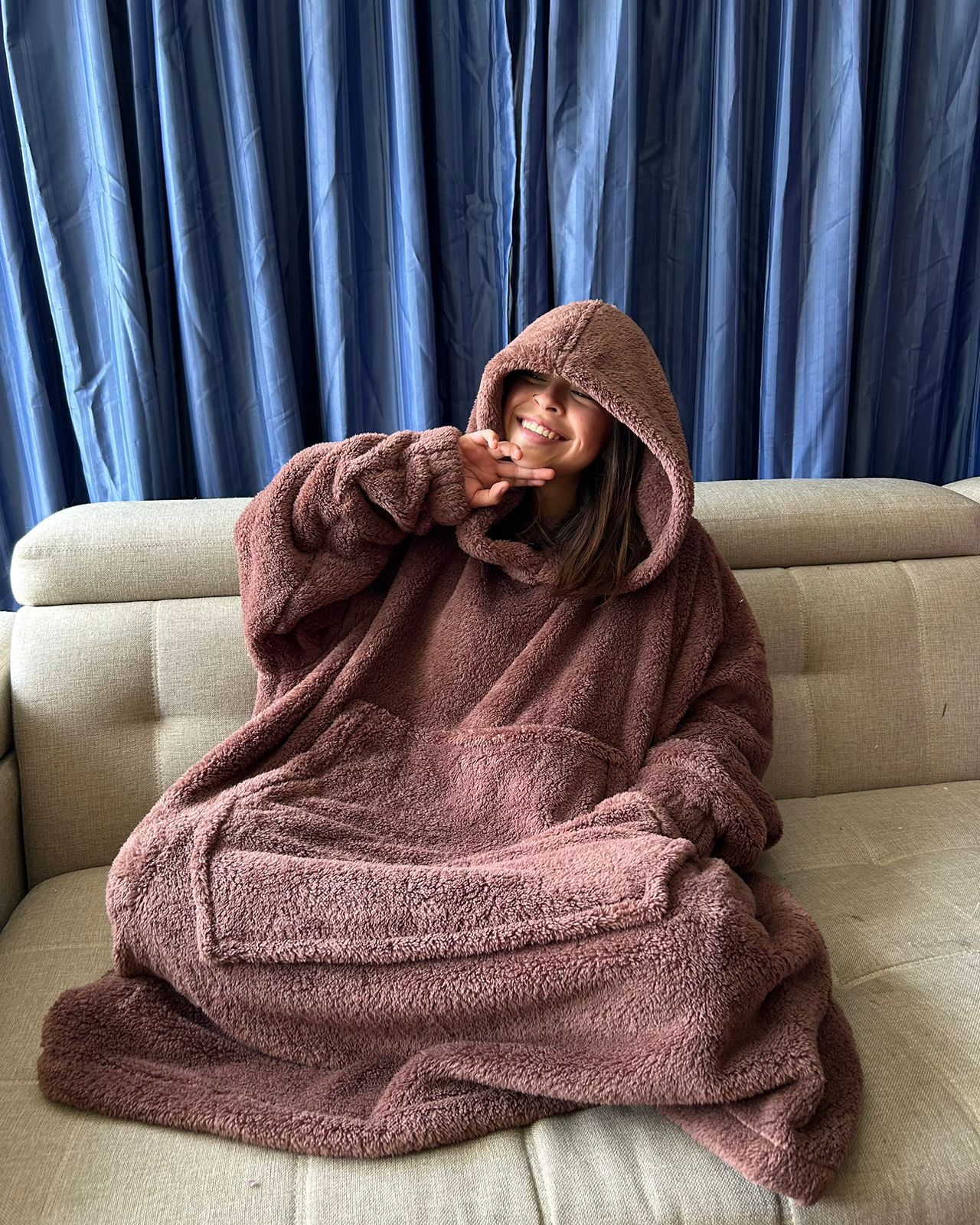BLANKET COAT TEDDY CAFÉ