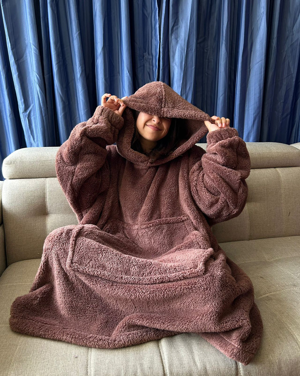 BLANKET COAT TEDDY CAFÉ