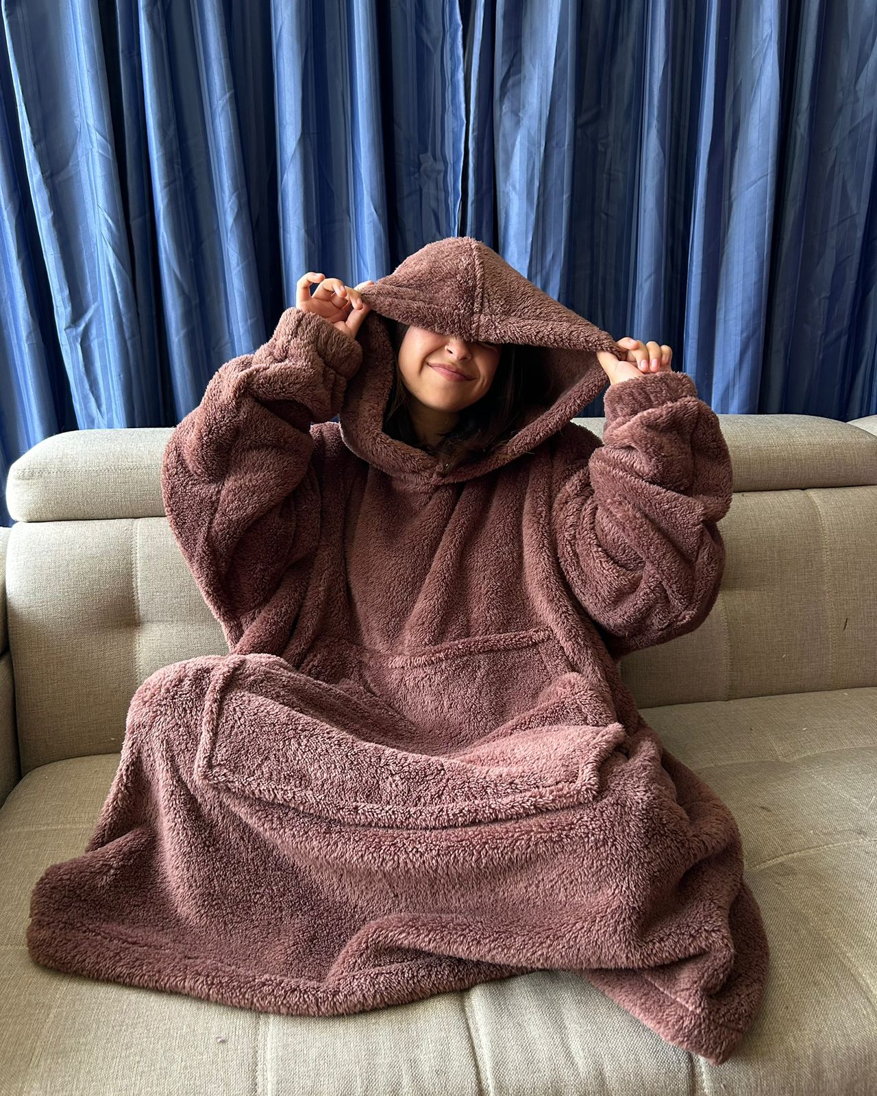 BLANKET COAT TEDDY CAFÉ