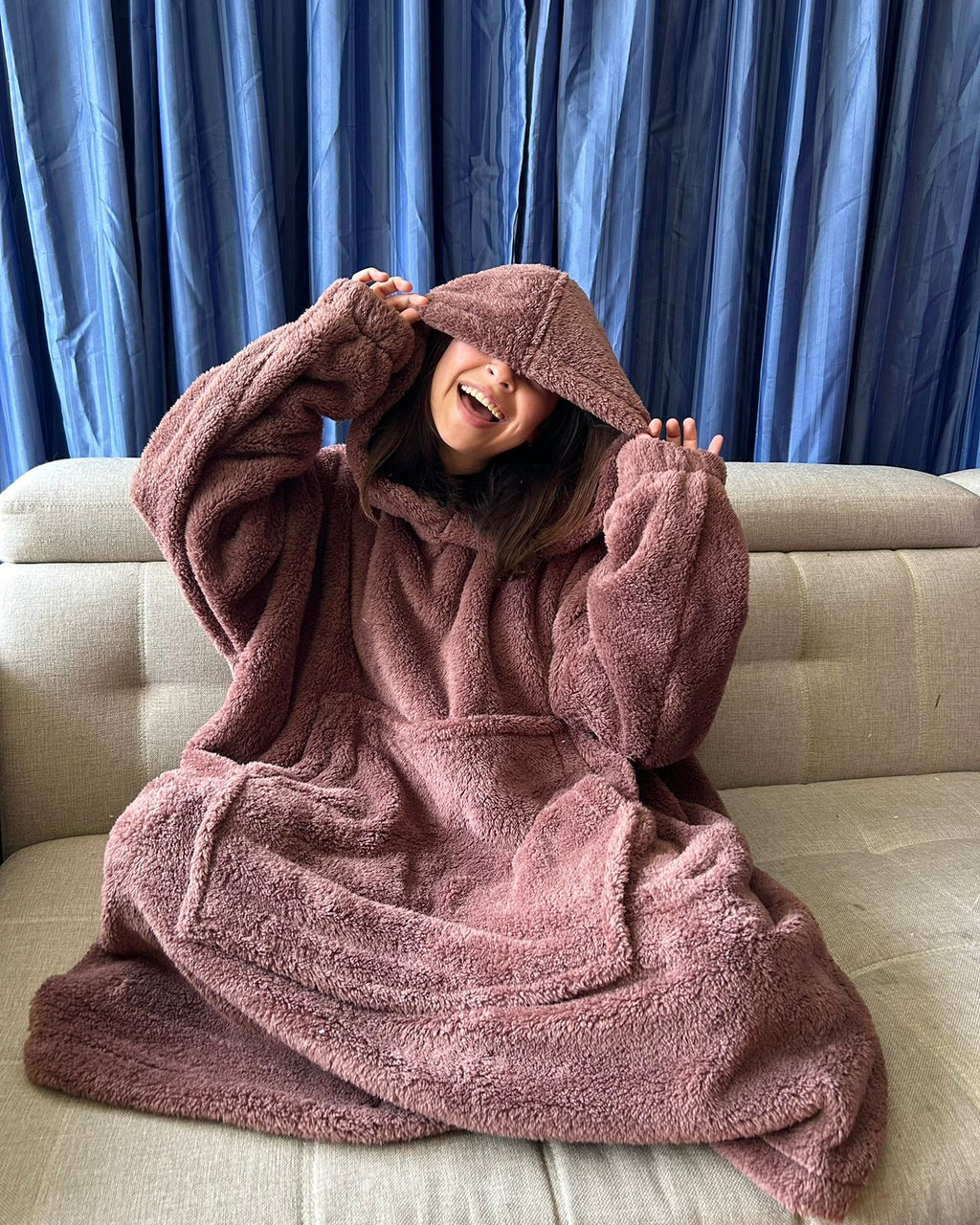BLANKET COAT TEDDY CAFÉ