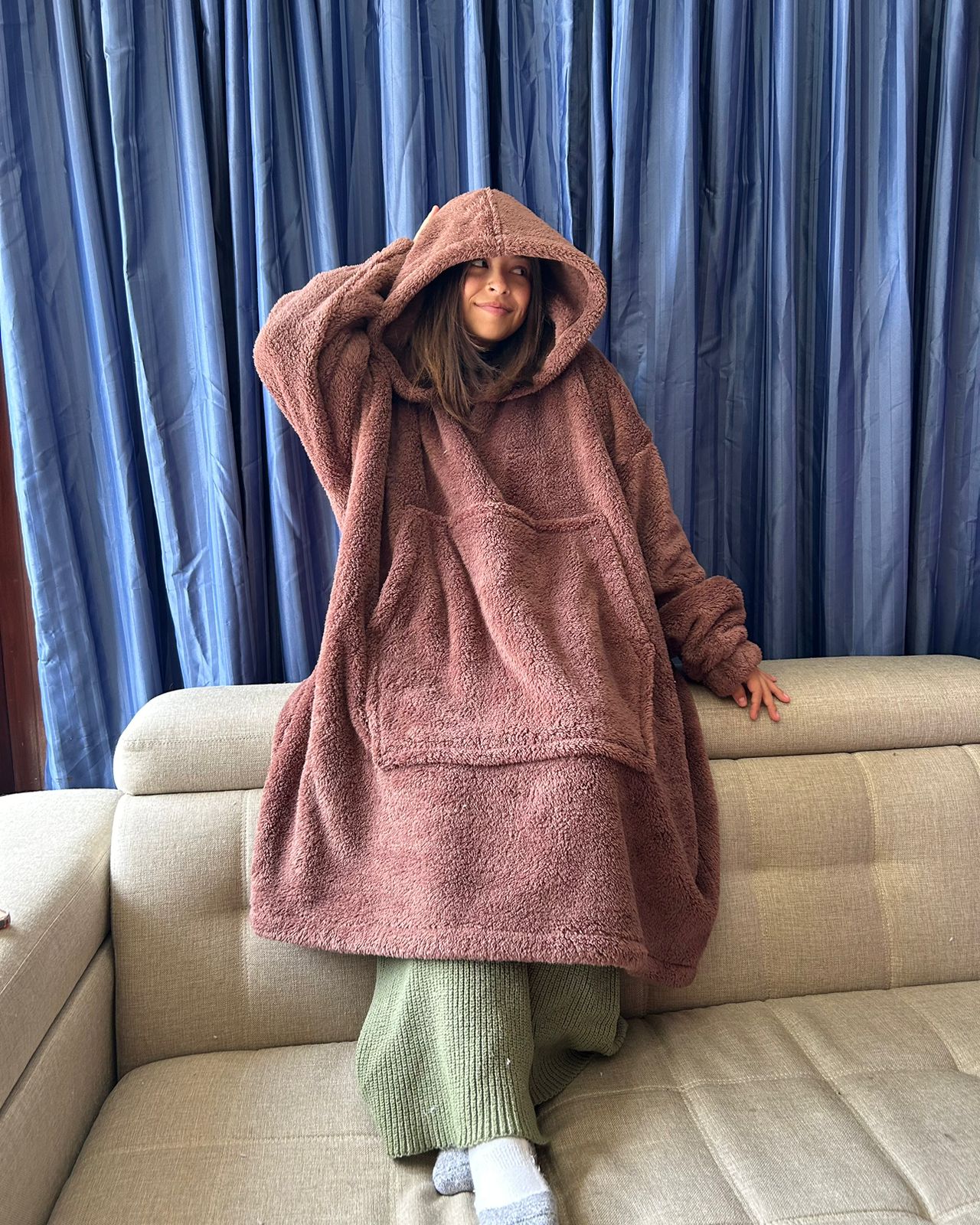BLANKET COAT TEDDY CAFÉ