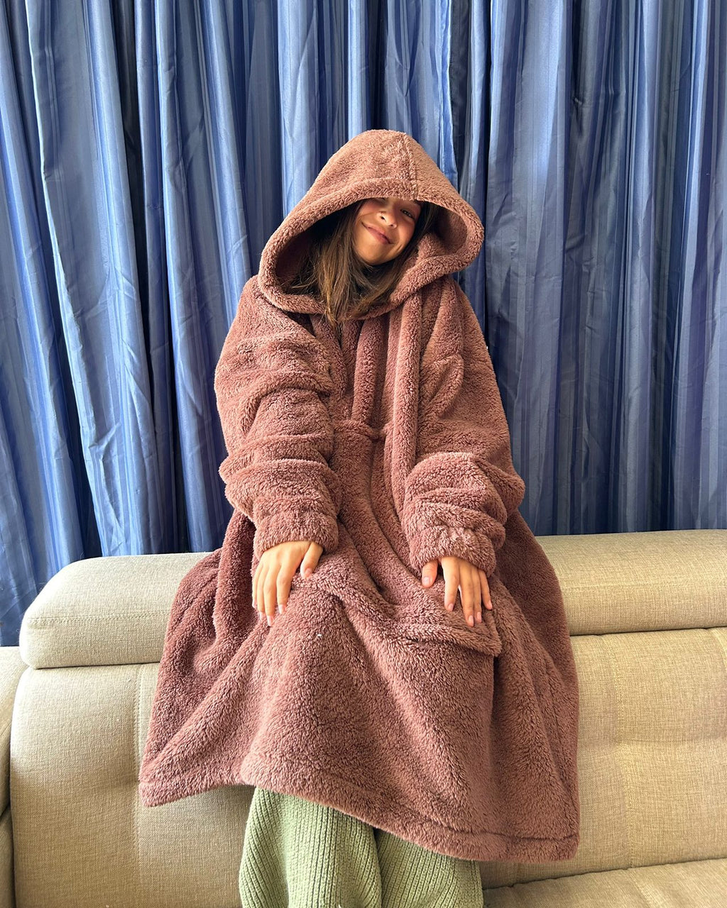 BLANKET COAT TEDDY CAFÉ