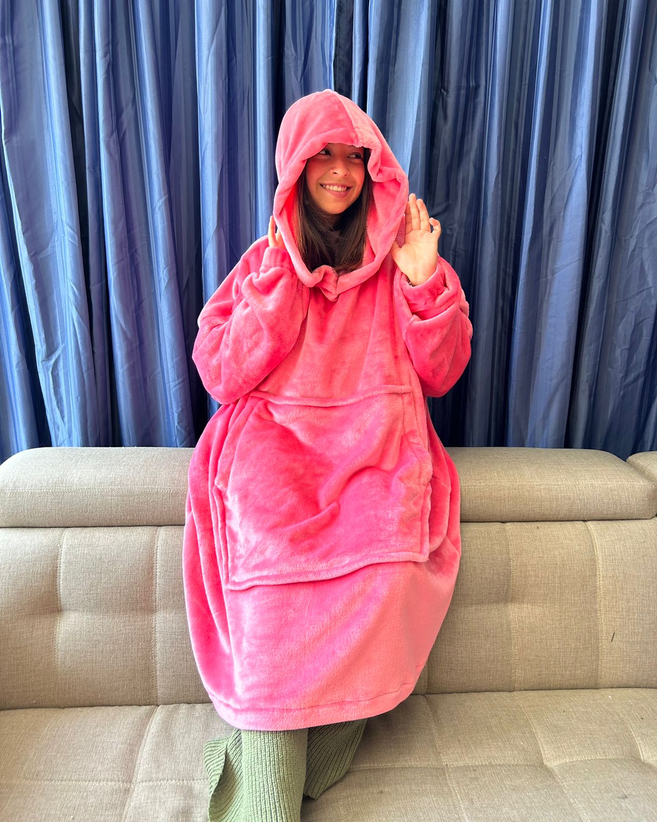 BLANKET COAT ROSA FLAMENCO