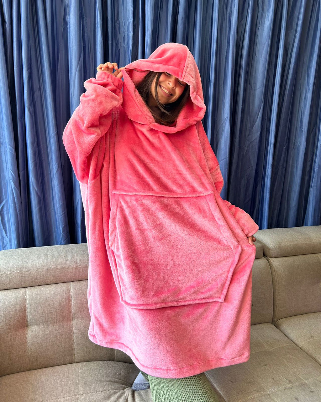 BLANKET COAT ROSA FLAMENCO