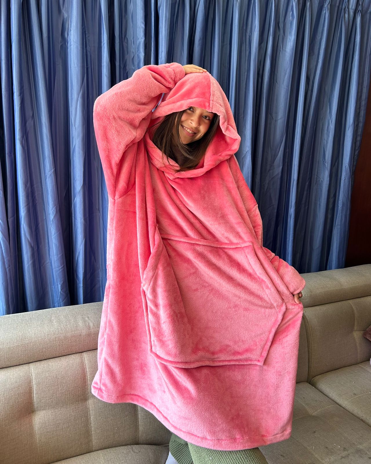 BLANKET COAT ROSA FLAMENCO