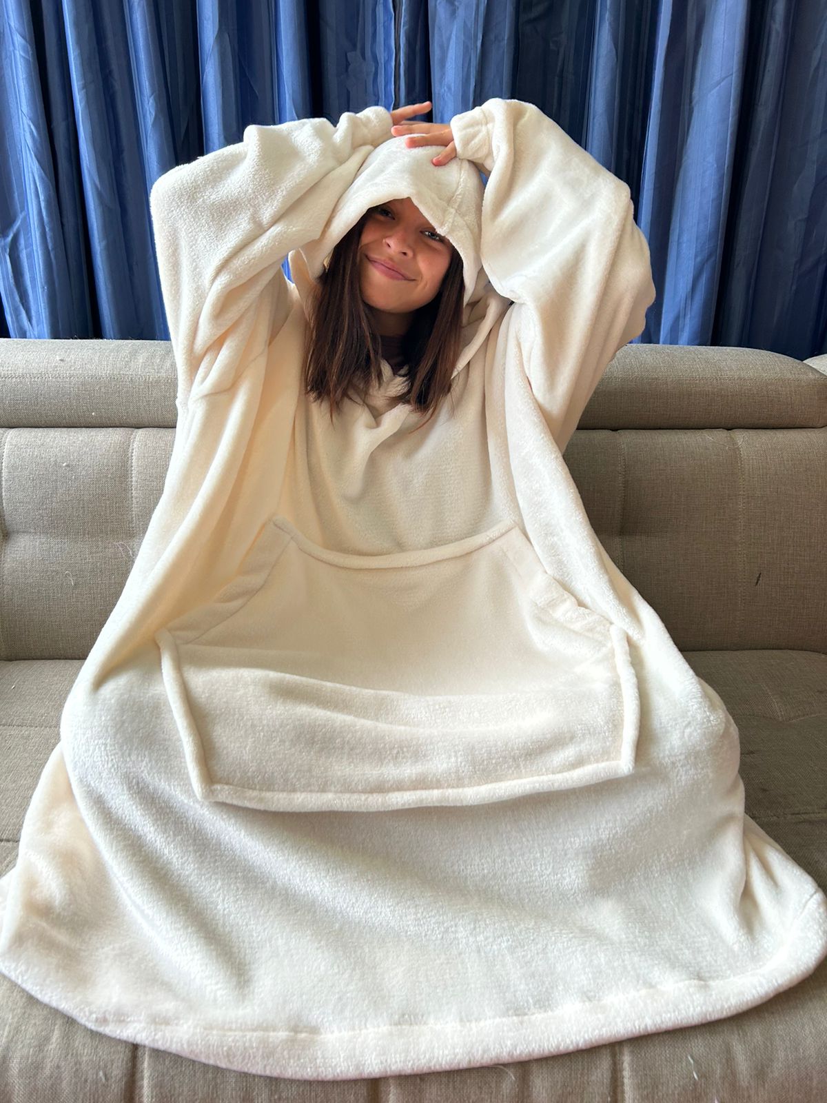 BLANKET COAT CREMA
