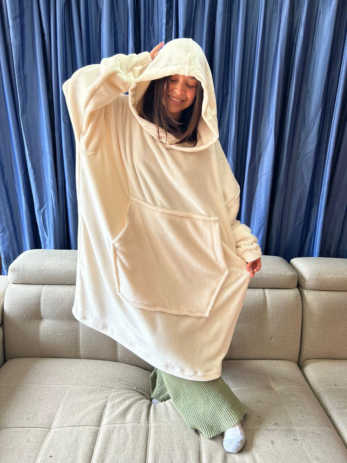 BLANKET COAT CREMA