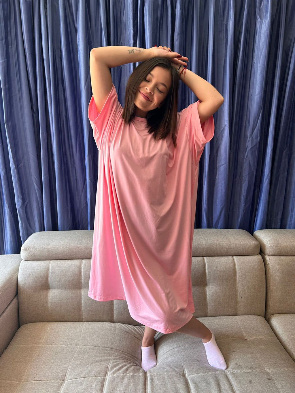 SLEEPY TEE ROSADO BAJO