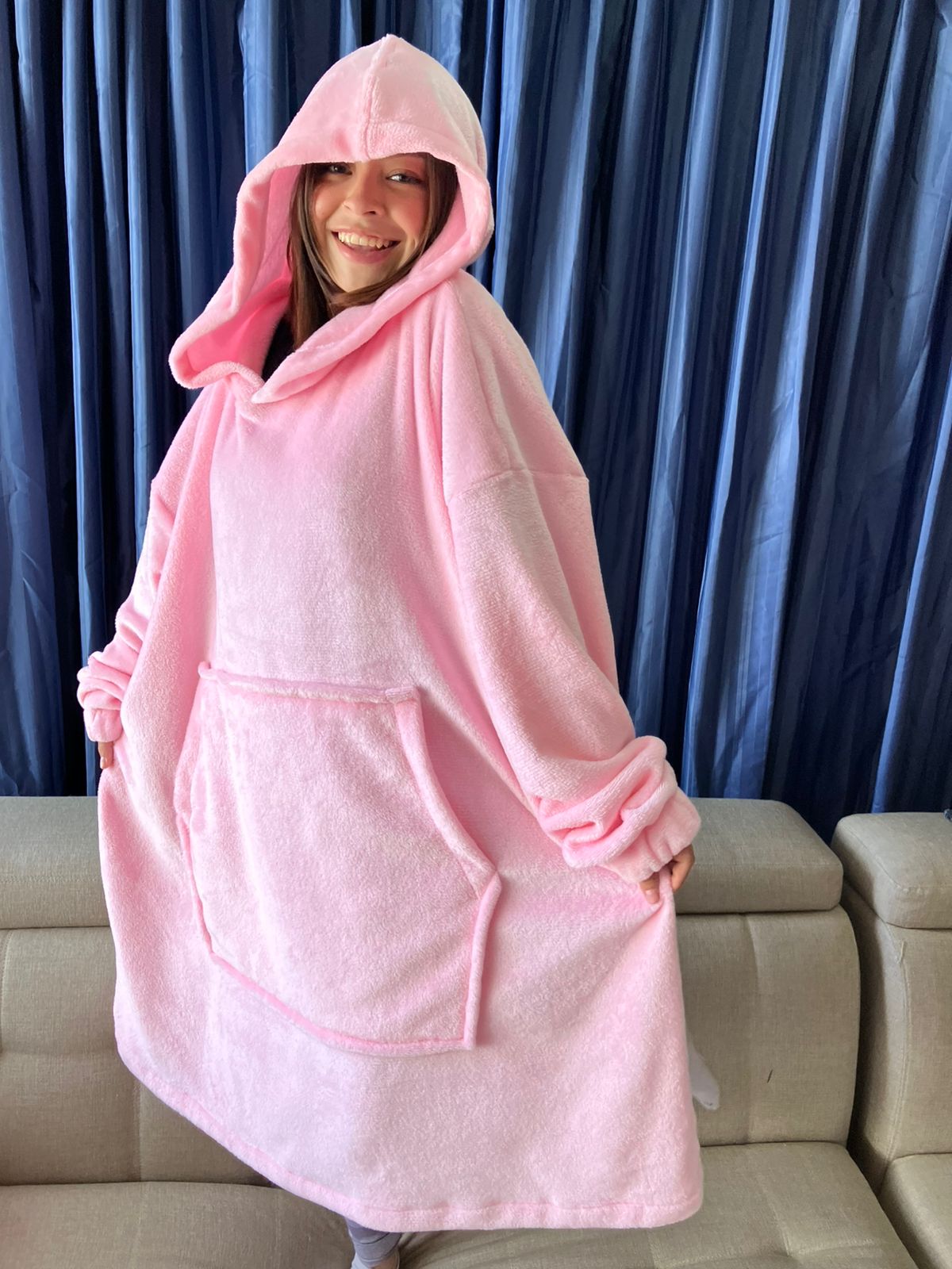 BLANKET COAT ROSA PASTEL