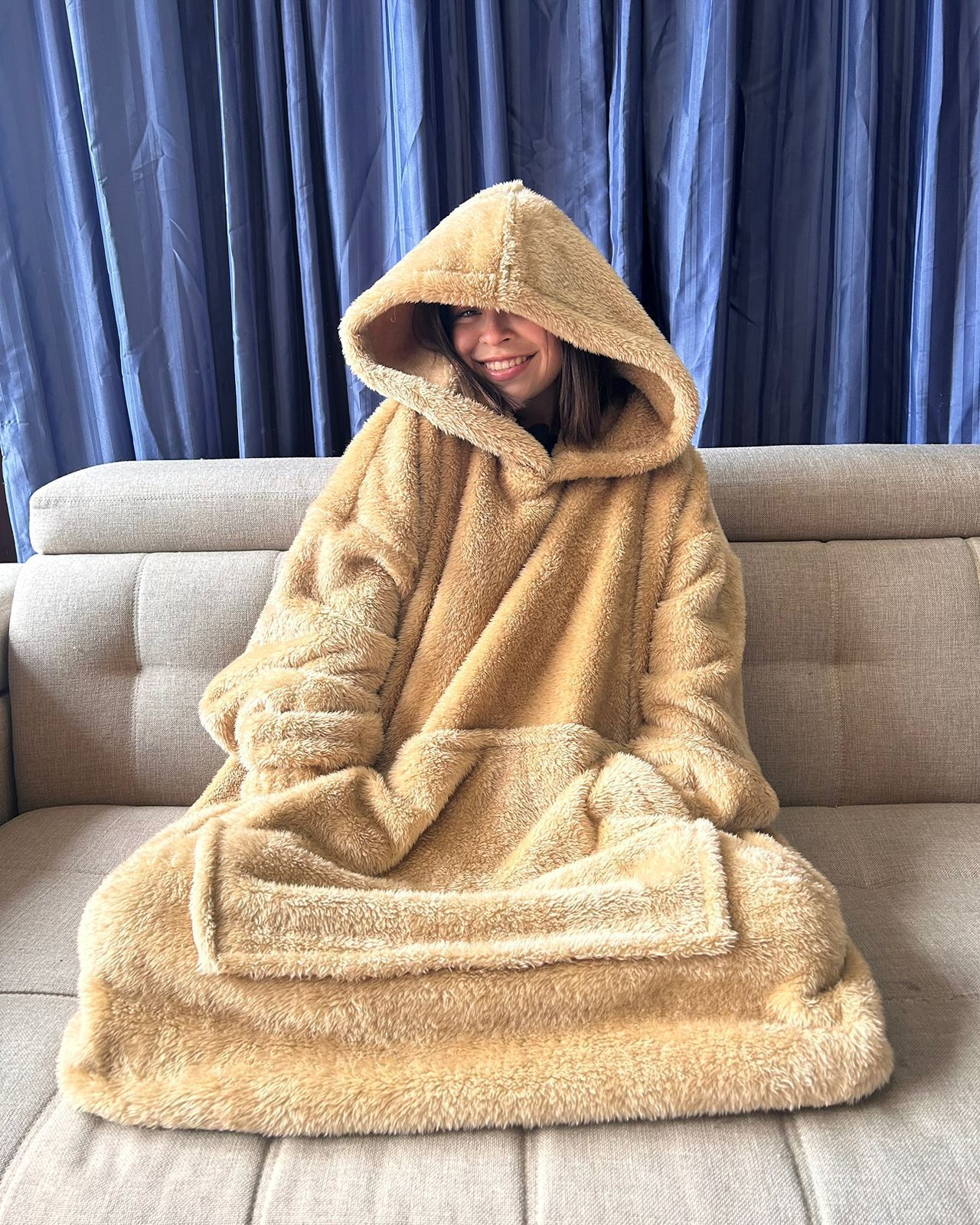BLANKET COAT TEDDY MIEL