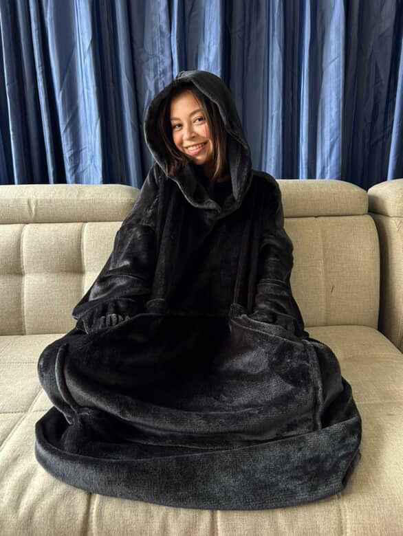 BLANKET COAT NEGRO