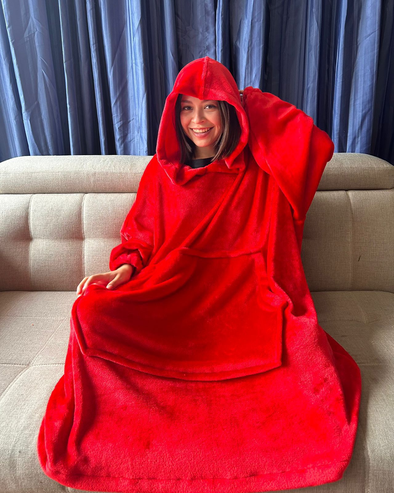 BLANKET COAT ROJO