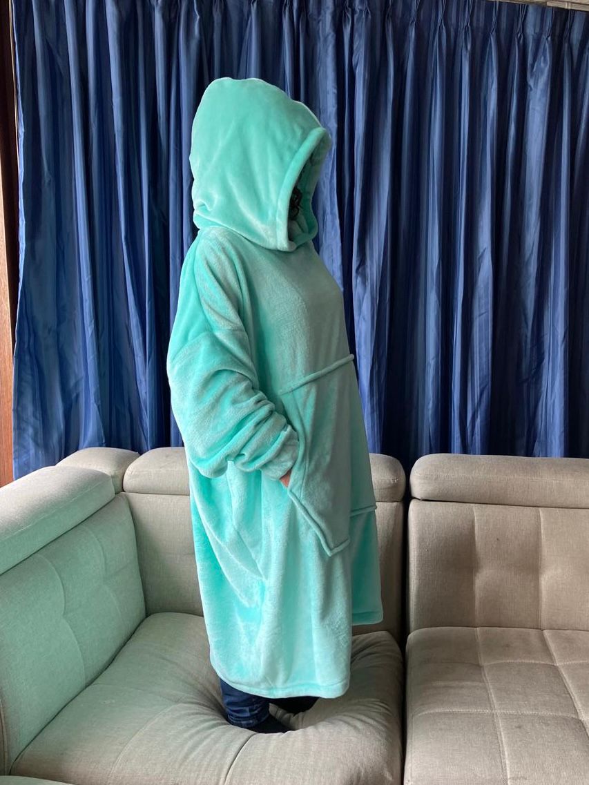 BLANKET COAT TURQUESA