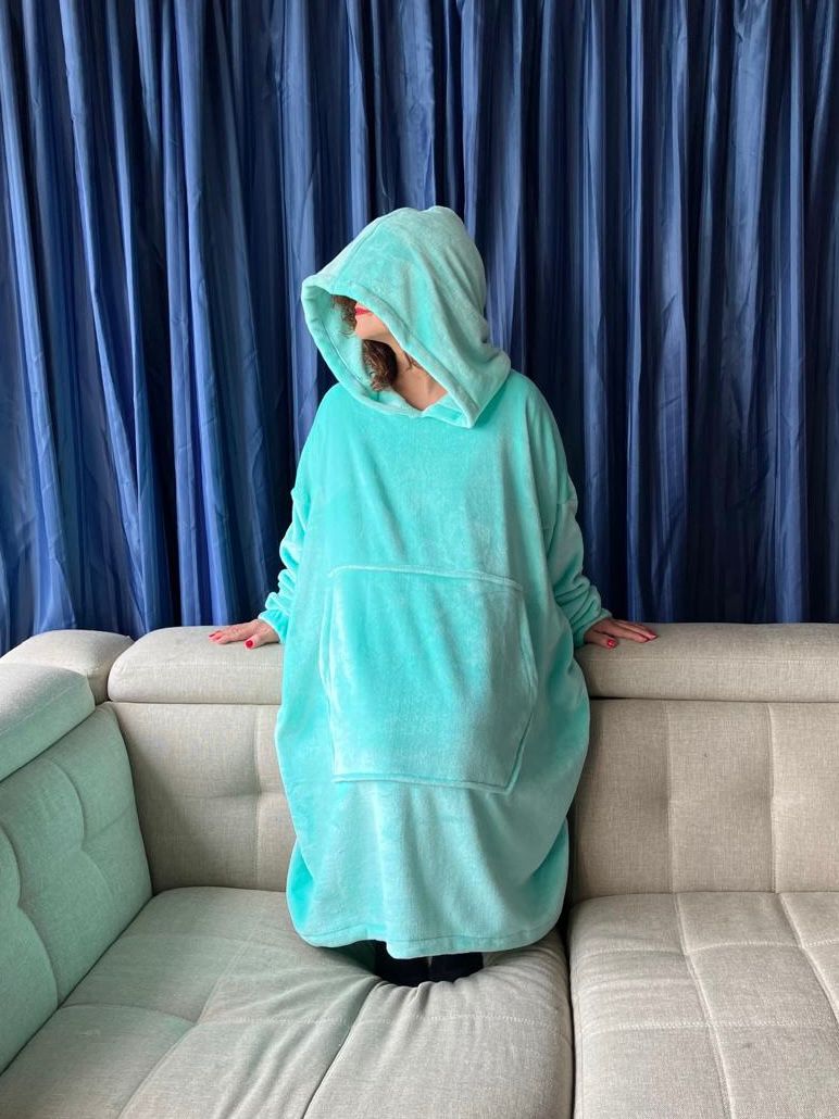 BLANKET COAT TURQUESA