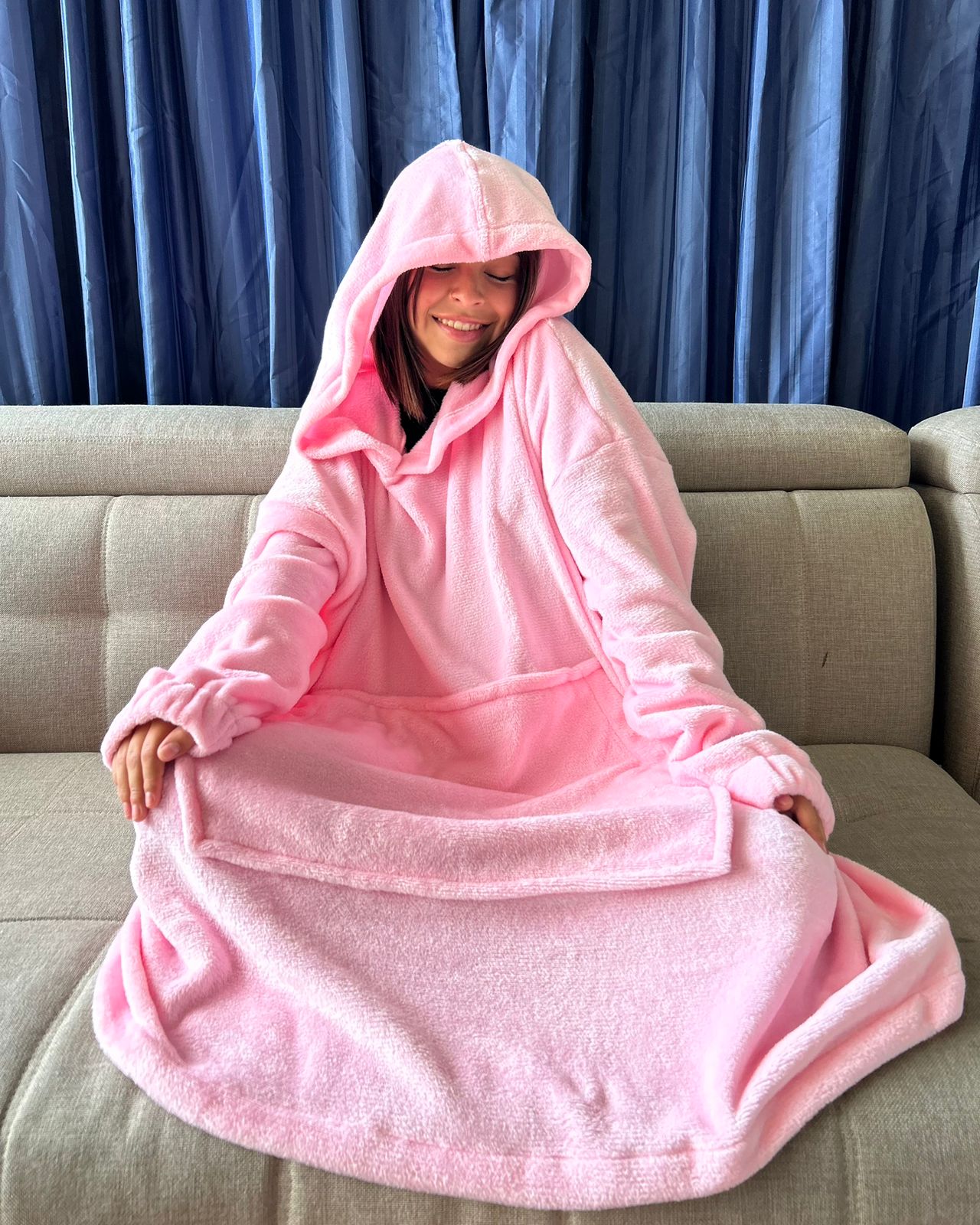 BLANKET COAT ROSA PASTEL